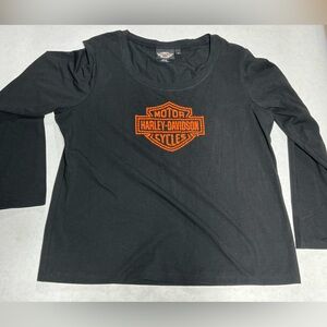 Women’s Harley Davidson Long sleeve Tshirt “jeweled” size 1W